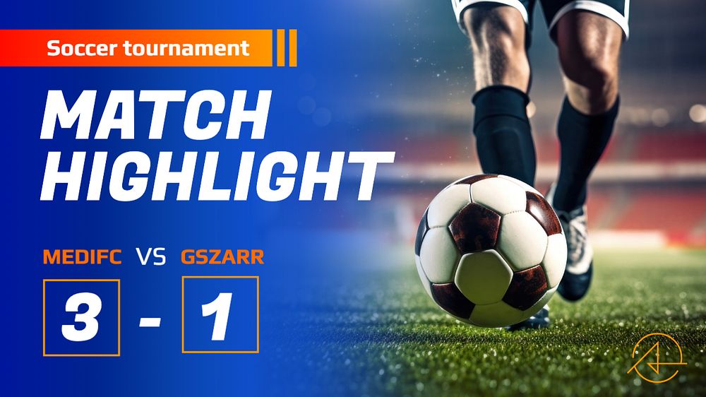 Match highlights Youtube cover template, editable design