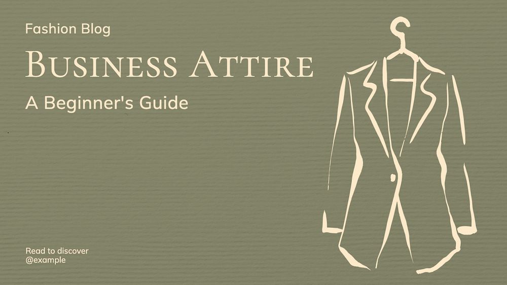 Business clothes blog banner template, editable text