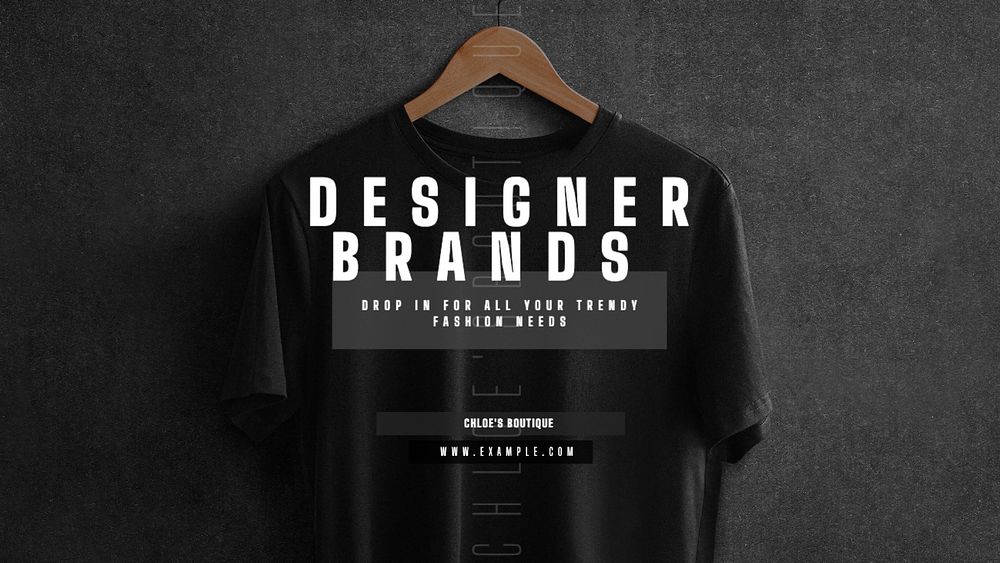 Designer brands  blog banner template, editable text