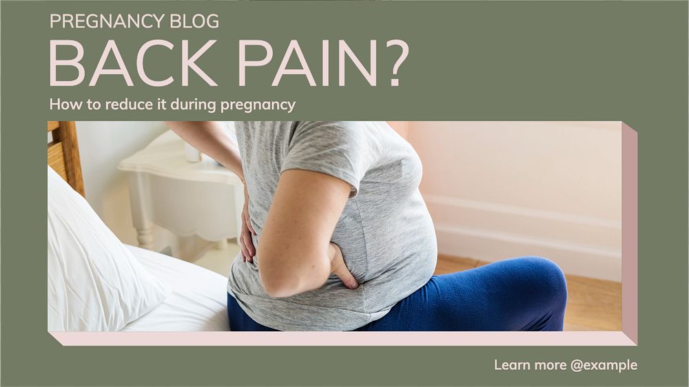 Back pain blog banner template, editable text