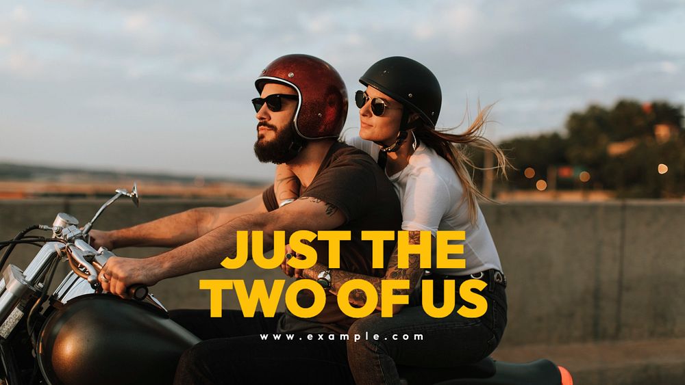 Just the two of us  blog banner template, editable text