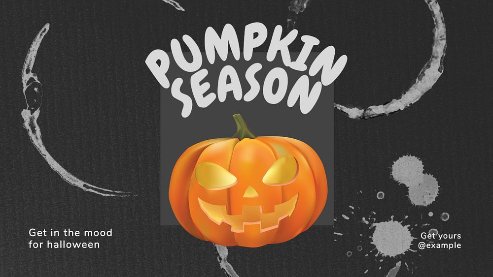 Pumpkin season  blog banner template, editable text