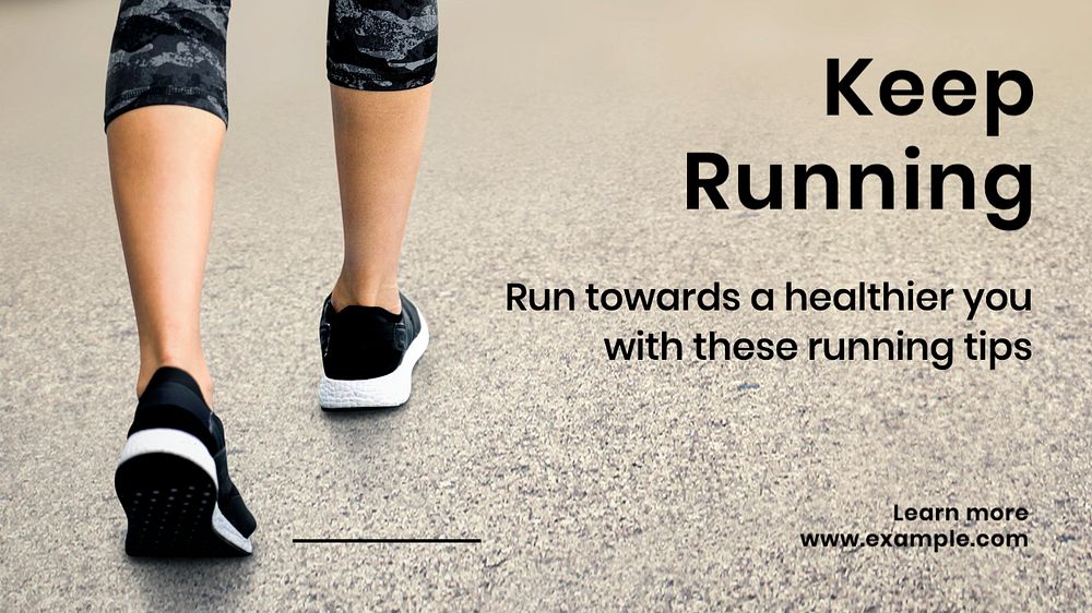 Keep running blog banner template, editable text