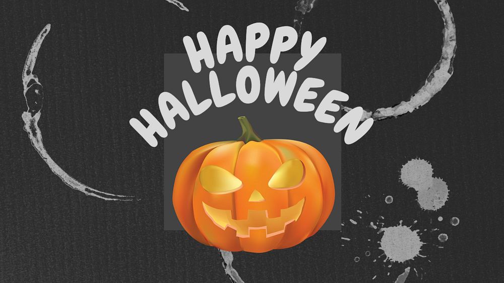 Happy Halloween  blog banner template, editable text