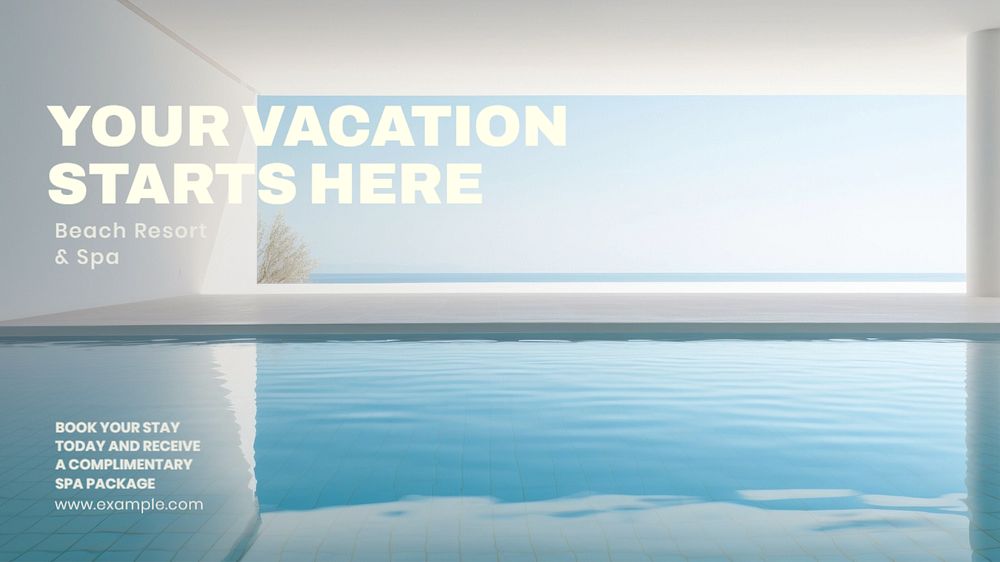 Your vacation blog banner template, editable text