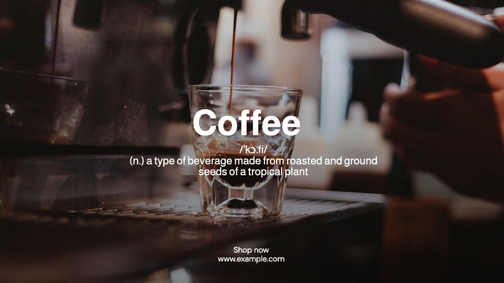 Coffee blog banner template, editable text