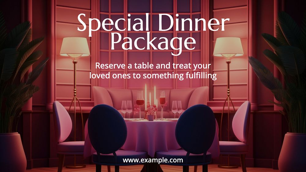 Special dinner restaurant blog banner template, editable text