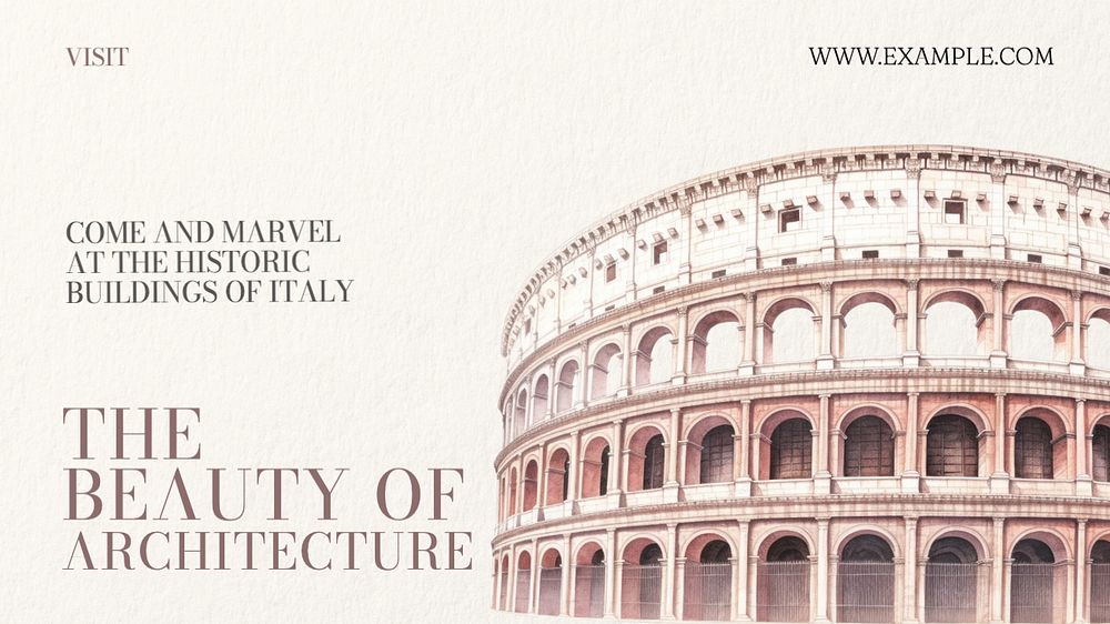 Italian architecture blog banner template, editable text