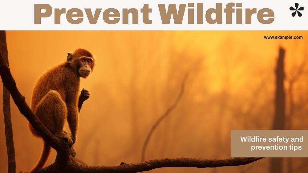 Prevent wildfire blog banner template, editable text