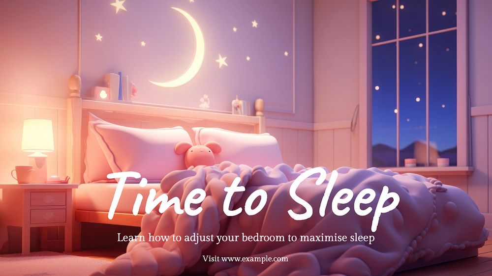 Improve sleep blog banner template, editable text