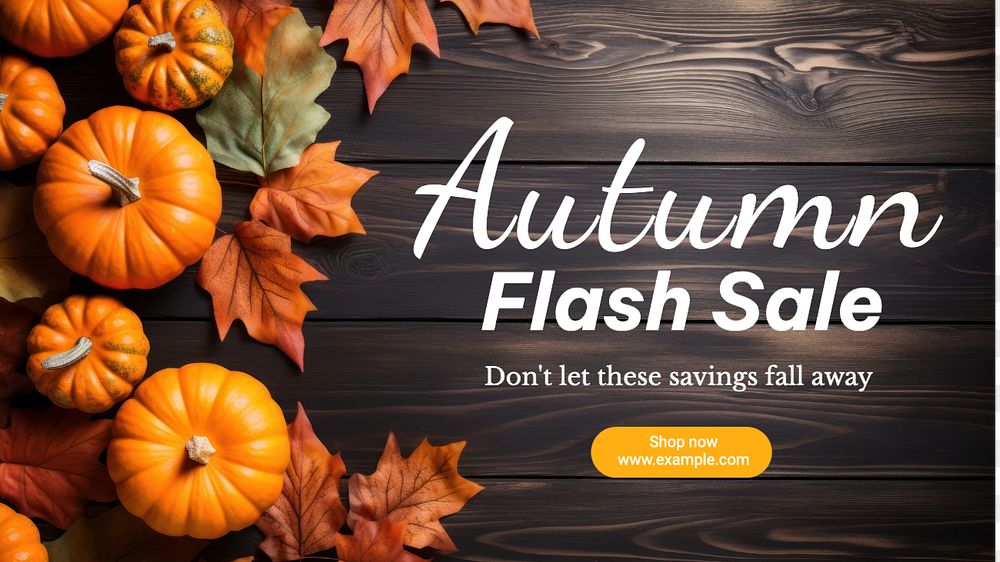 Autumn sale blog banner template, editable text