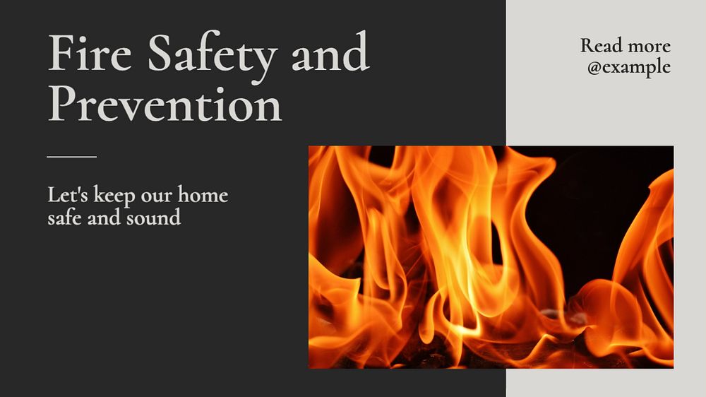 Fire Safety blog banner template, editable text