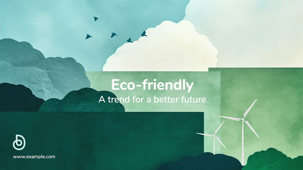 Eco-friendly blog banner template, editable text