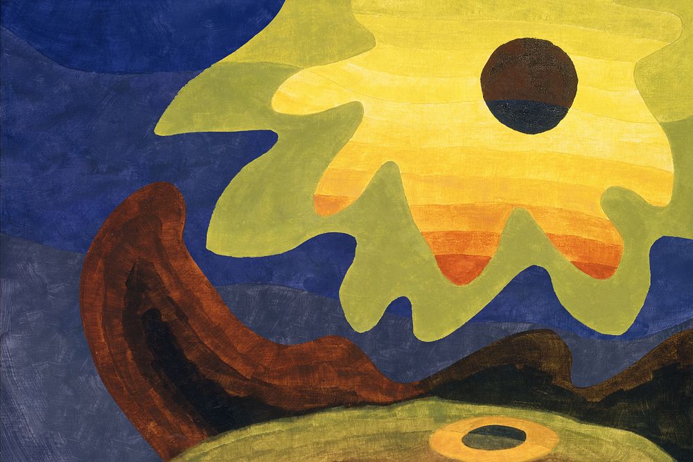 Sun, vintage illustration by Arthur Dove.  Digitally enhanced by rawpixel.