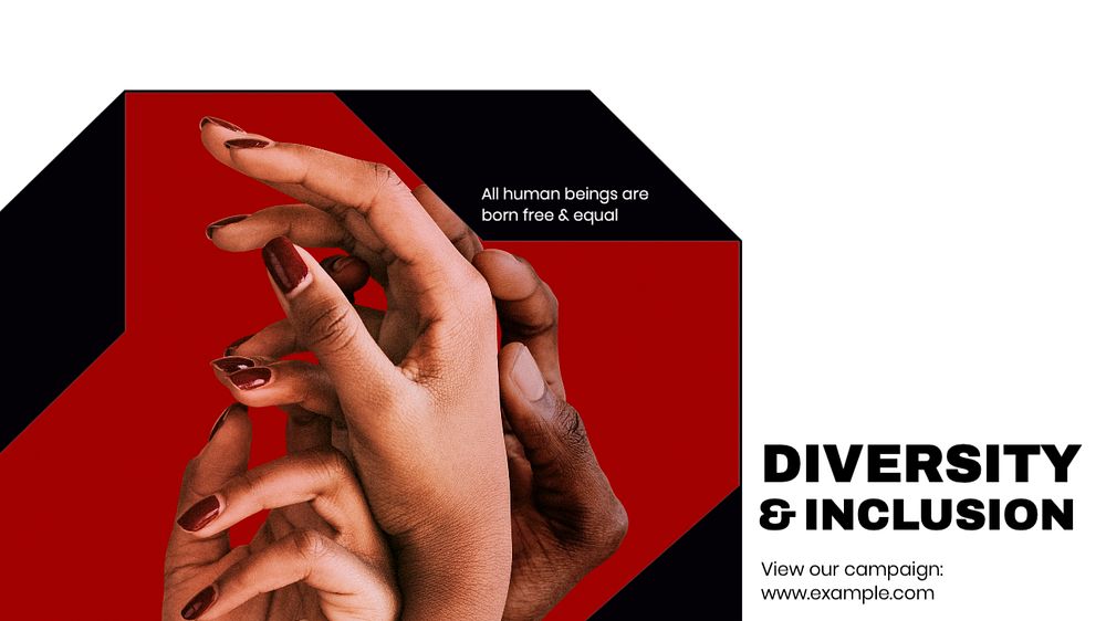 Diversity & inclusion blog banner template, editable text & design