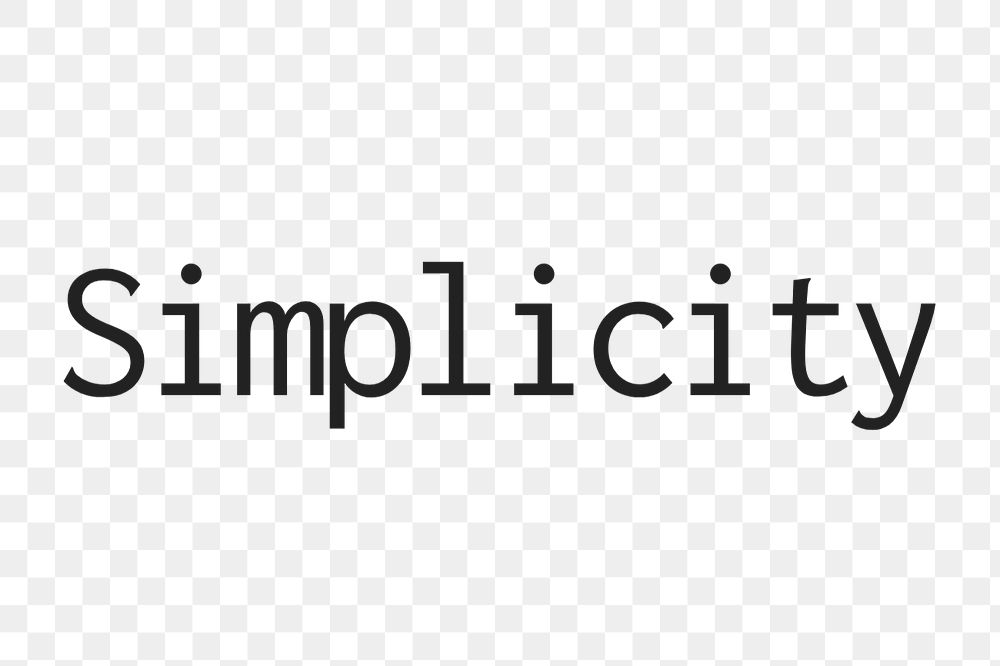 Simplicity text