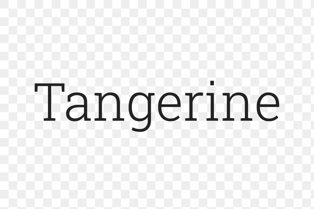 Tangerine text