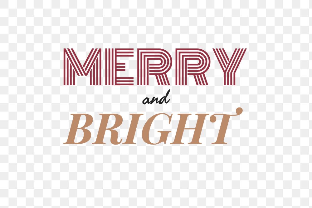 Merry & Bright text