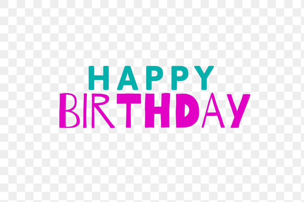 Happy Birthday text