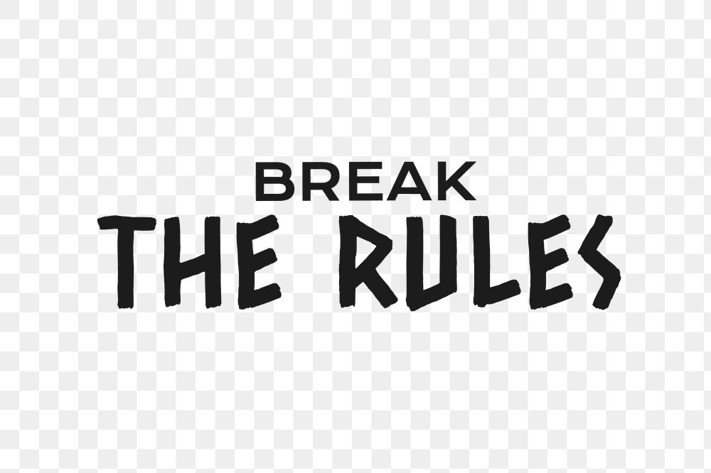 Break the rules text