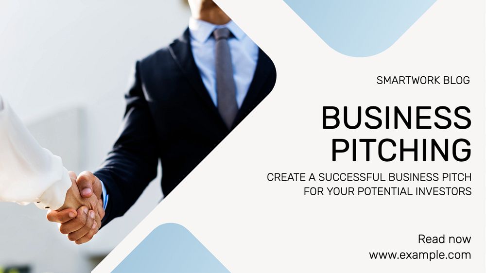 Business pitching blog banner template, editable design