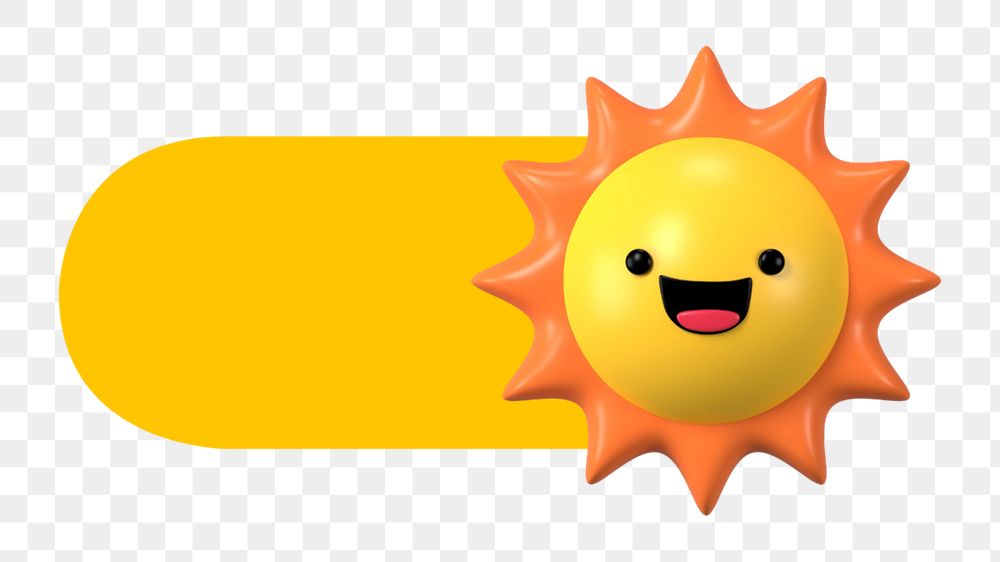 Sun weather slide icon png, editable design