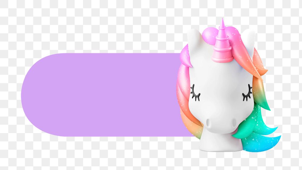 Unicorn slide icon png, editable design