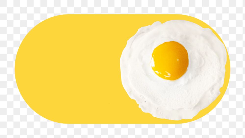 Fried egg slide icon png, editable design