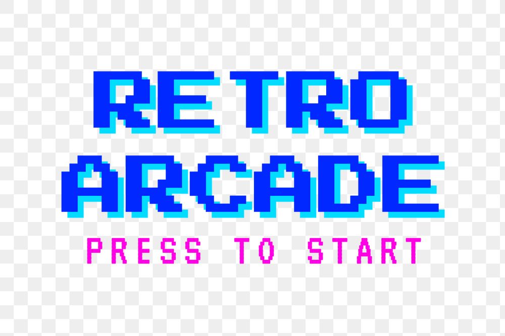 Retro arcade typography, 8 bit design, editable text