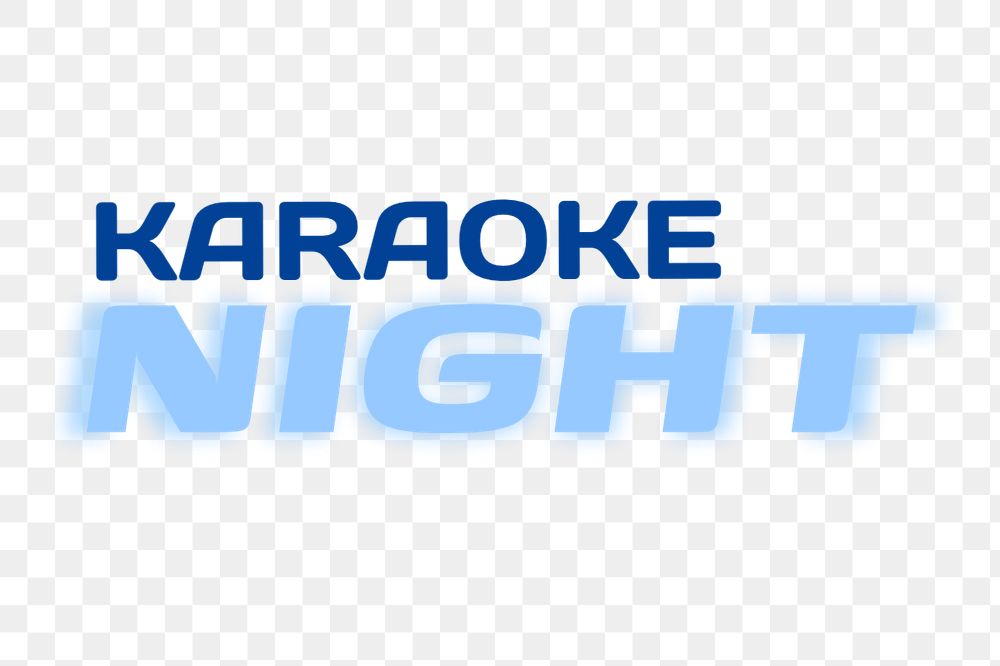 Karaoke night typography, editable text