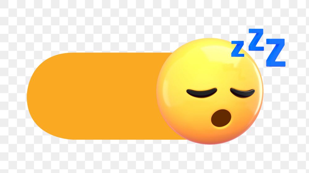 Sleep emoticon slide icon png, editable design