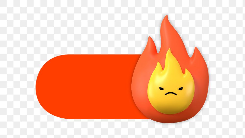 Flame slide icon png, editable design