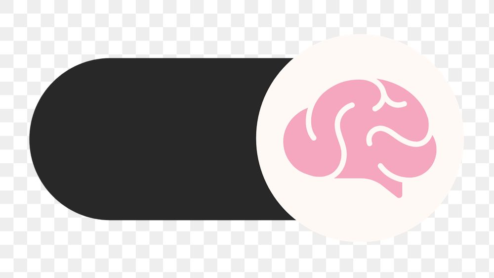 Brain slide icon png, editable design