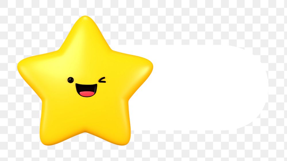 Smiling star slide icon png, editable design