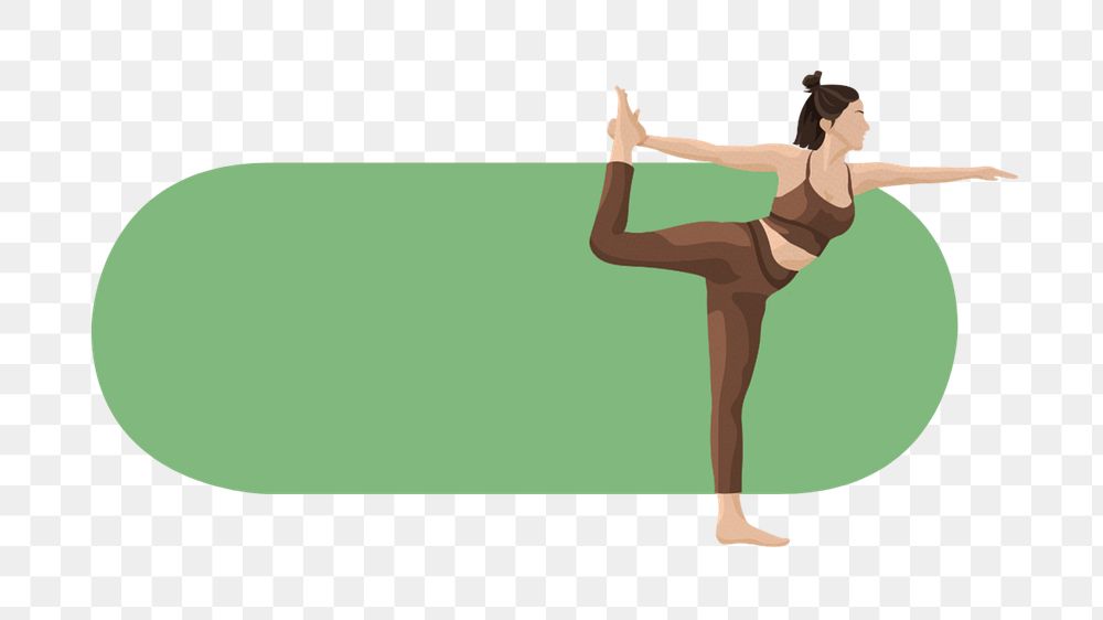 Yoga woman slide icon png, editable design