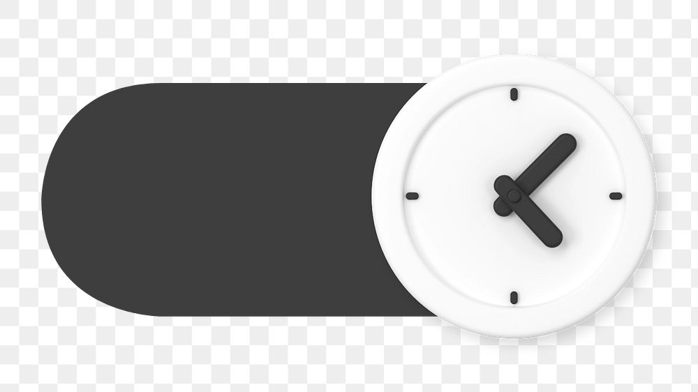 Wall clock slide icon png, editable design