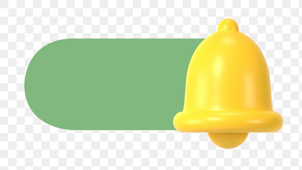 Bell slide icon png, editable design