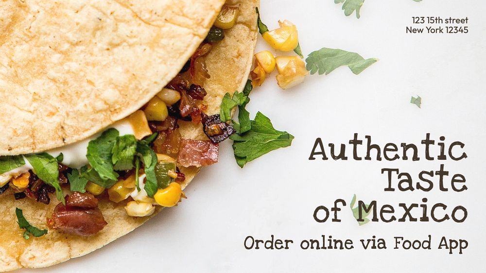 Authentic food blog banner template, editable design