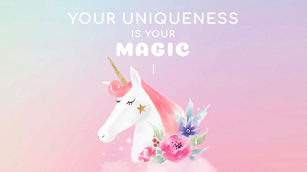 Your uniqueness is magic blog banner template, editable text