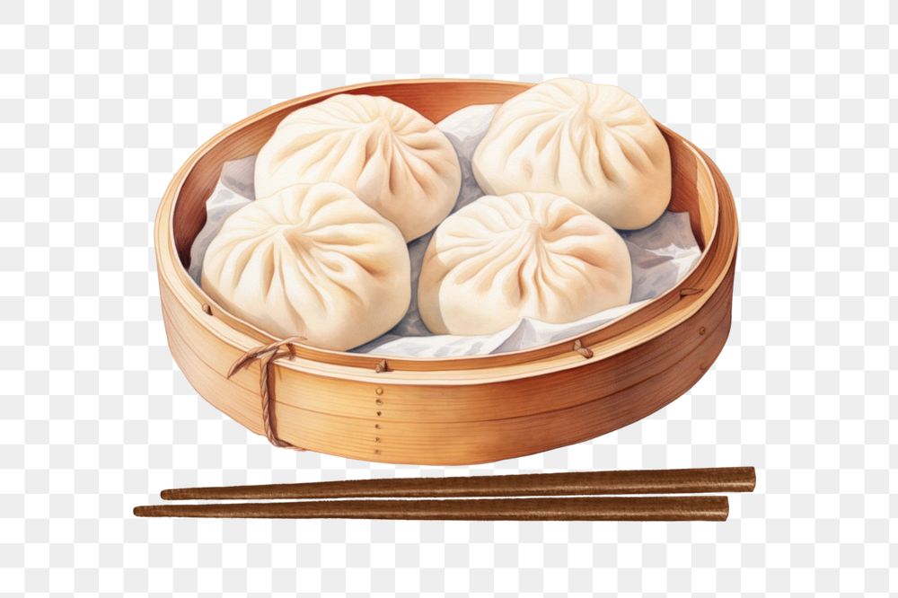 Editable Chinese xiaolongbao png element, food digital art