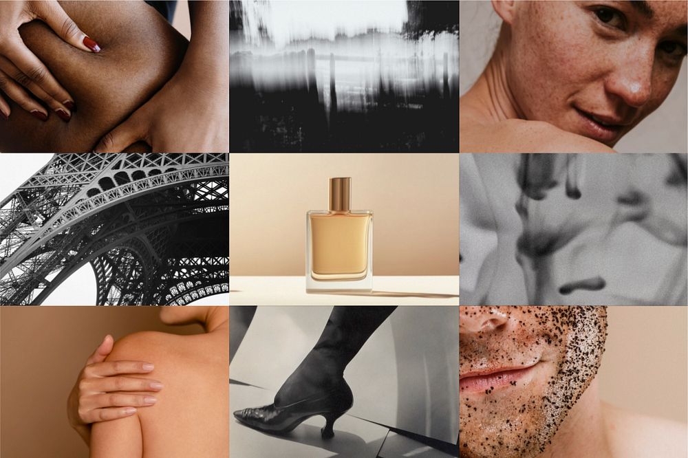 Customizable aesthetic grid photo collage