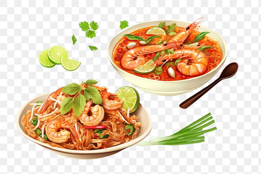 Editable famous Thai food png element, digital art design