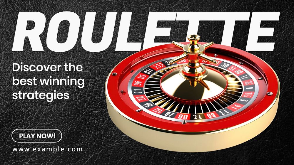 Roulette blog banner template, editable text