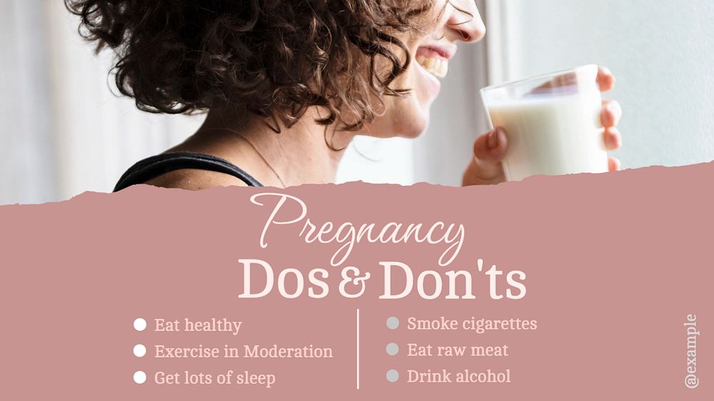 Pregnancy do and don't blog banner template, editable text