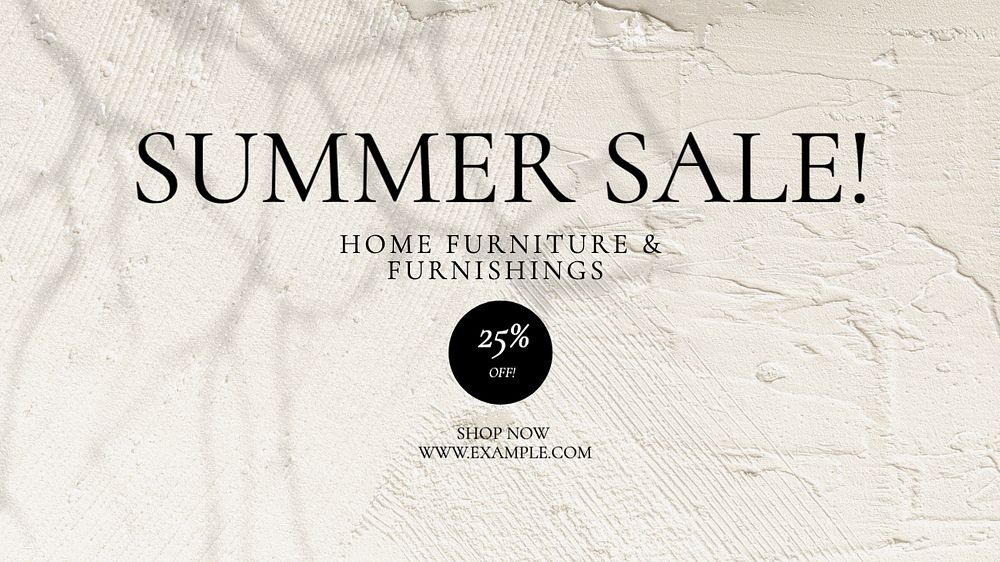 Summer sale  blog banner template, editable text