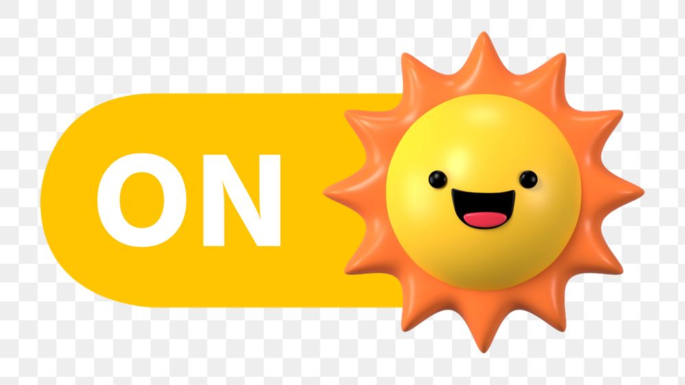 Sun weather slide icon png, editable design