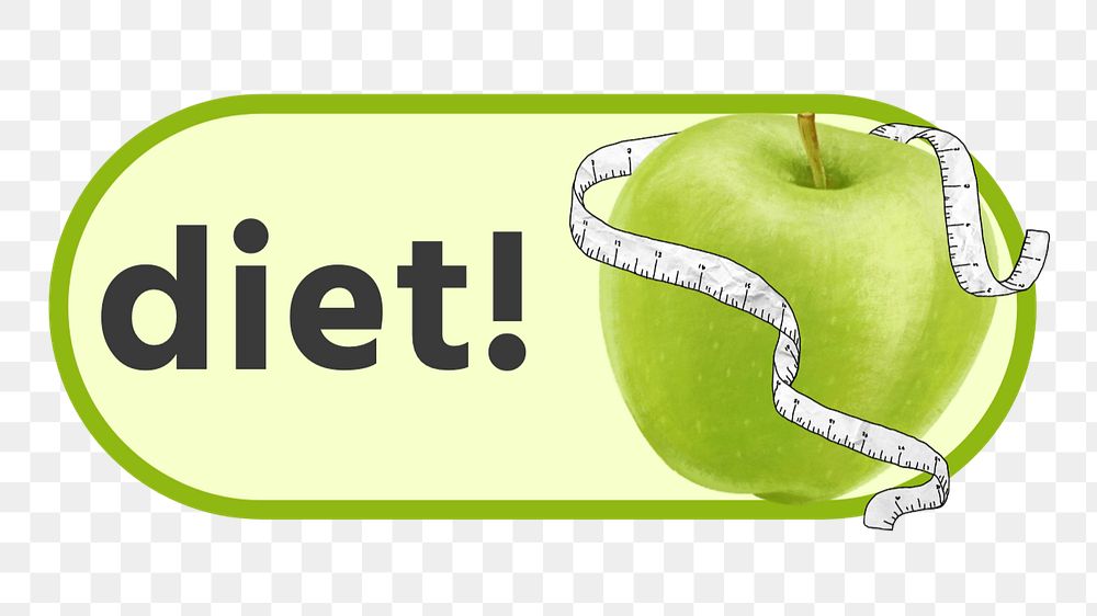 Apple diet slide icon png, editable design