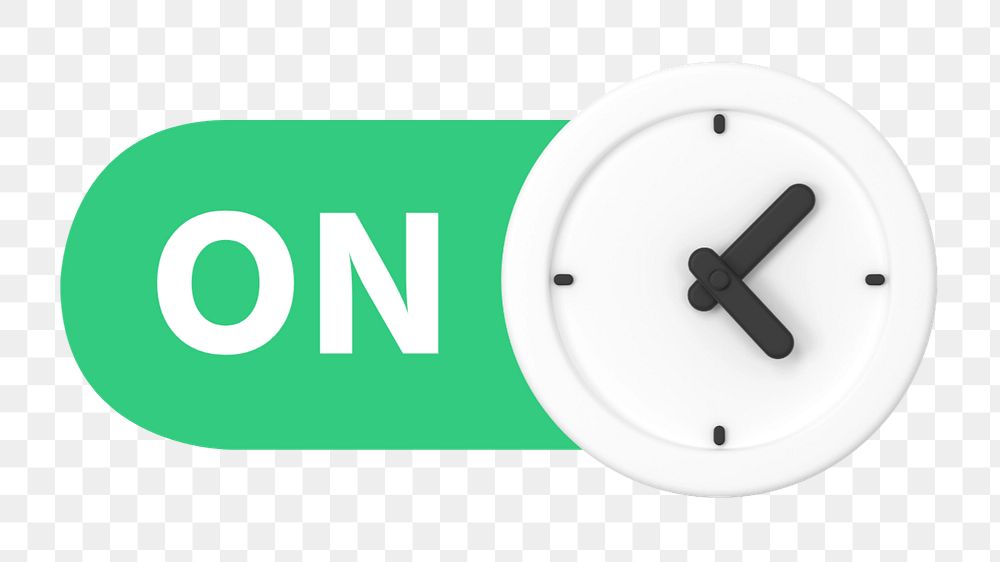 Clock on icon png, editable design