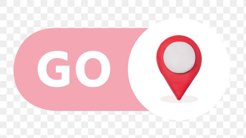 Location go icon png, editable design