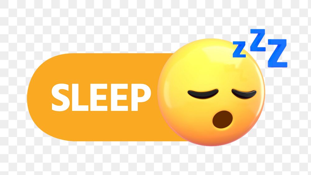 Sleep emoticon icon png, editable design